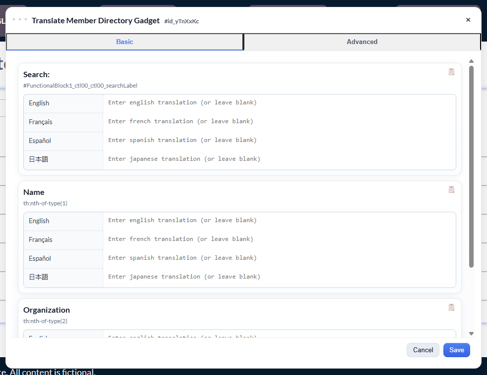 How to translate user content