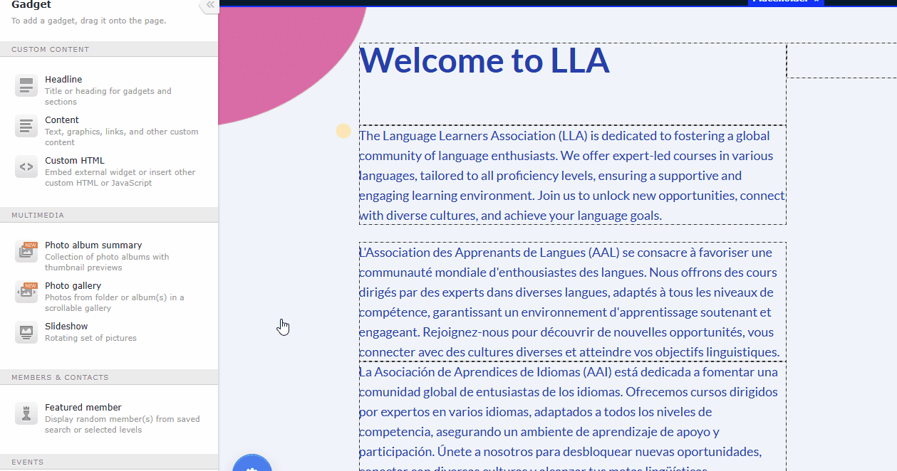 How to translate user content
