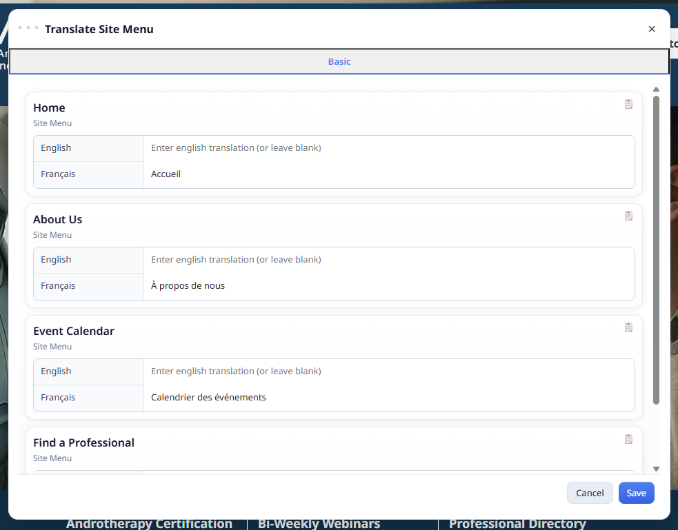 How to translate user content
